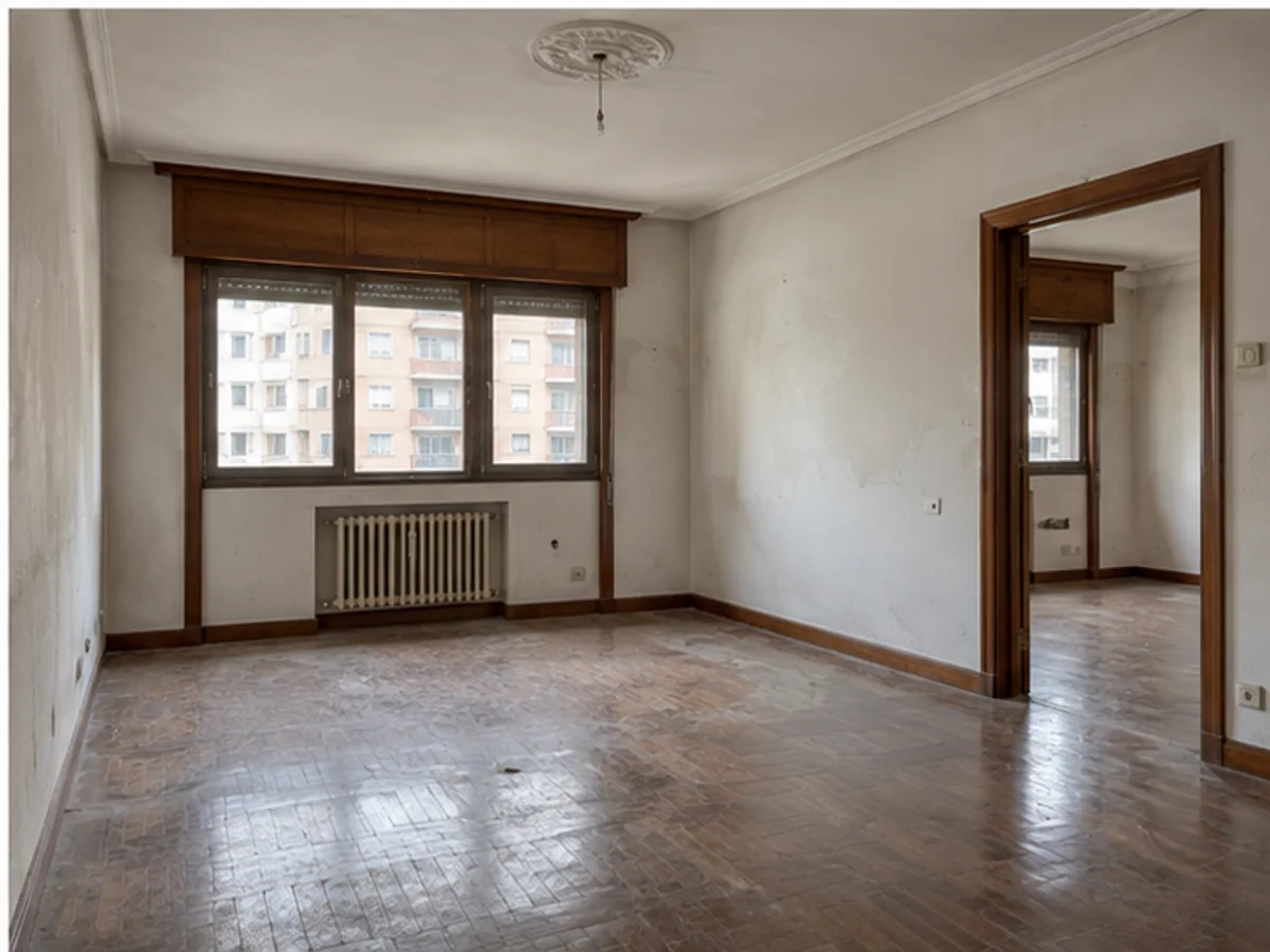 Piso antes de una reforma de vivienda en Ciudad Naranco, Oviedo