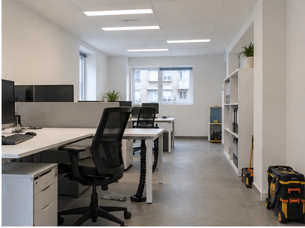 Reformas de oficinas en Oviedo con puestos de trabajo y acabados técnicos